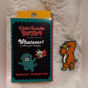 Whatever! Makes You Happy Chibi Godzilla Character Blind Box Enamel Pin